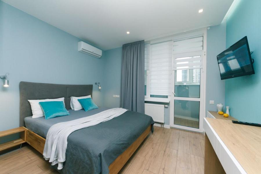 Happy Apartment, Warmth, Comfort, Turquoise كييف المظهر الخارجي الصورة