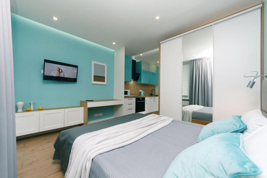 Happy Apartment, Warmth, Comfort, Turquoise كييف المظهر الخارجي الصورة
